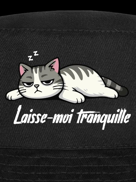 T-shirt Chat Laisse-moi tranquille drôle
