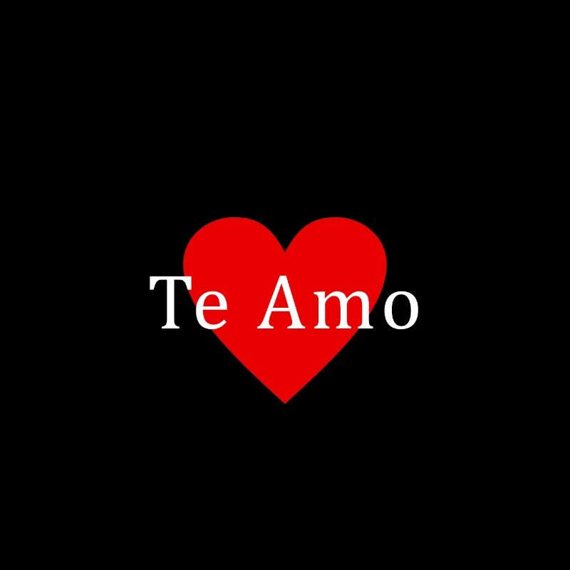 Te Amo Ich liebe dich mit Herz geschenkidee