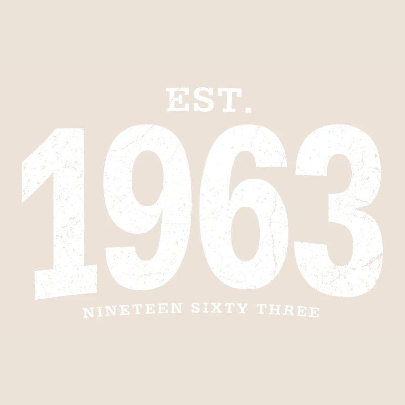 est. 1963 (à l'ancienne blanc)