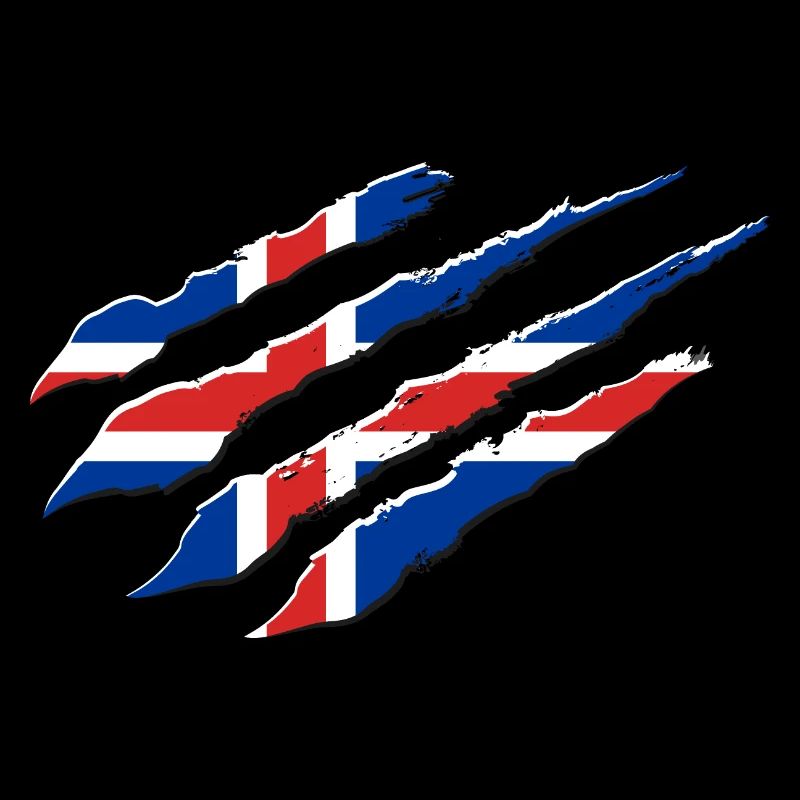 Islande Drapeau Rayures Pavillon islandais Patrie