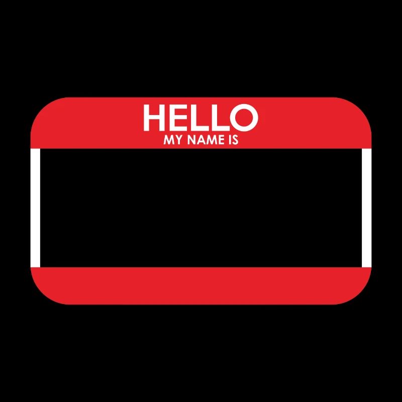 blank name tag my name is