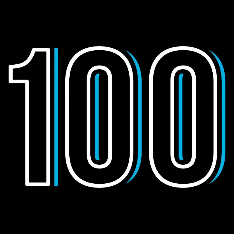 Number 100 - One hundred - hundred
