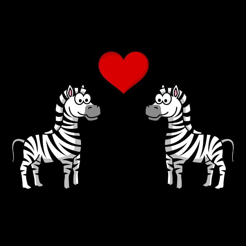 Zebra Comic Paar Liebe