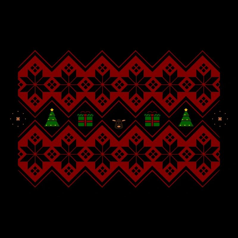 Weihnachten Weihnachtspulli Elch Baum Geschenk