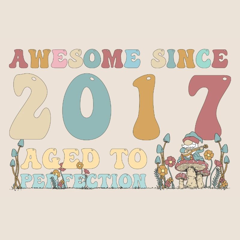 Awesome since 2017 - 6th Birthday - 2023 Groovy