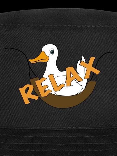 Funny duck saying relax