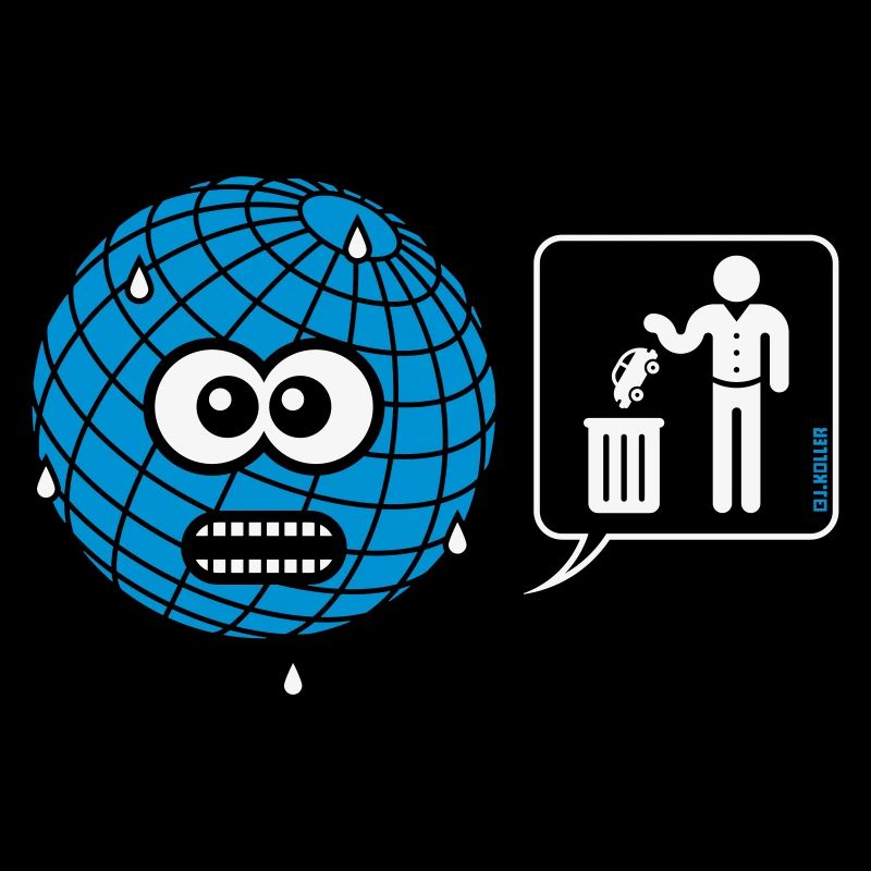Cartoon: Earth - Avoid Driving / Abolish Car!