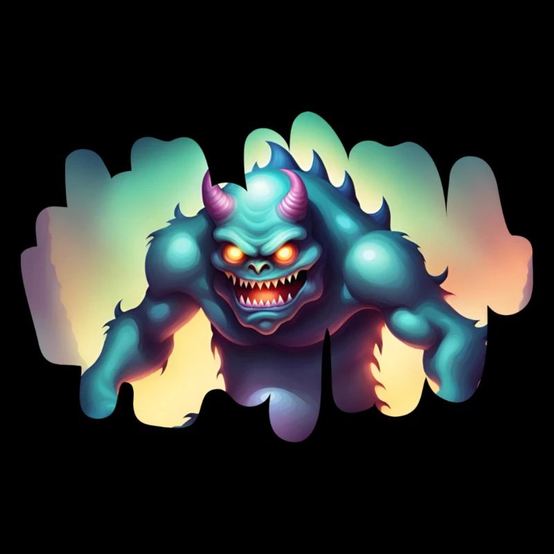 Monstre effrayant au crépuscule