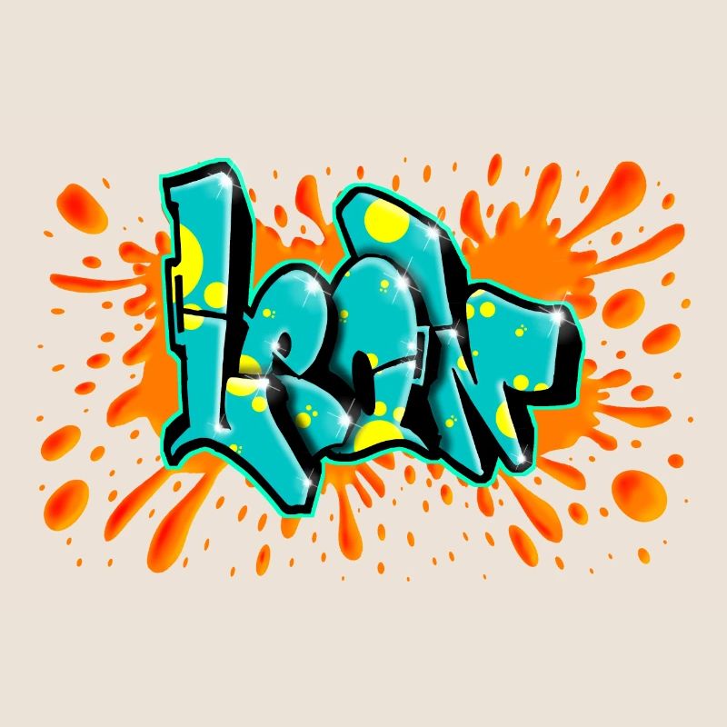 Leon graffiti red splash printable on everything