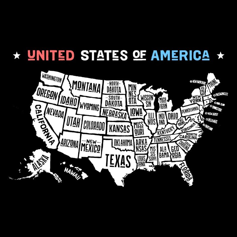 American Map Graphic Art