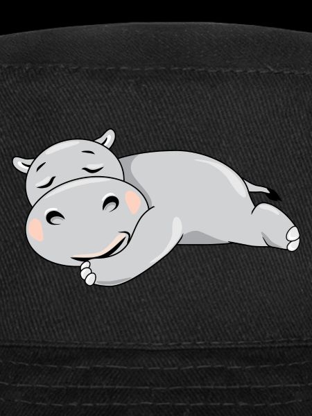 Cute sleeping hippo