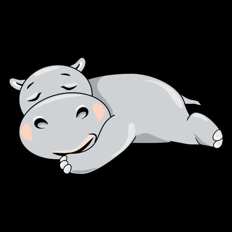 Hippopotame de sommeil mignon