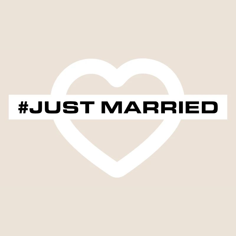 Just Married Wedding Heart