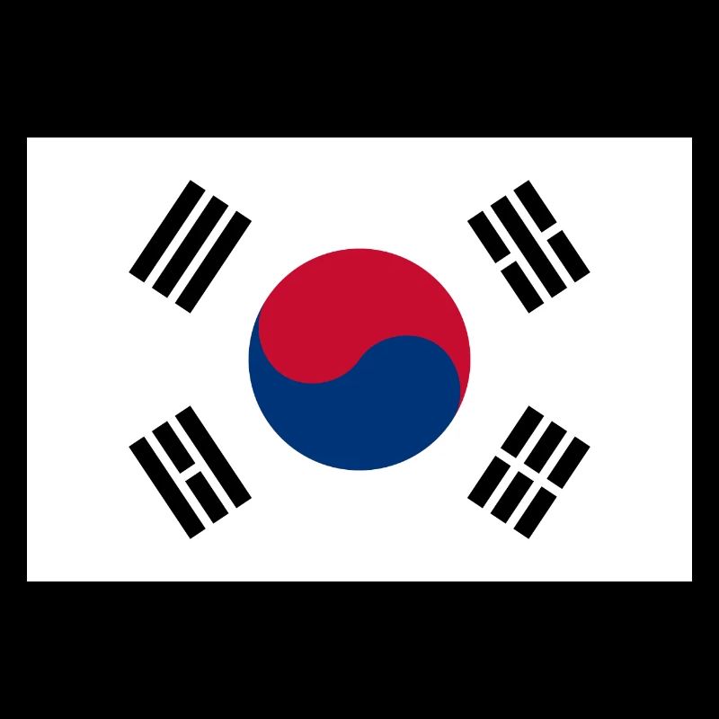 Flag South Korea - Drapeau Corée du Sud