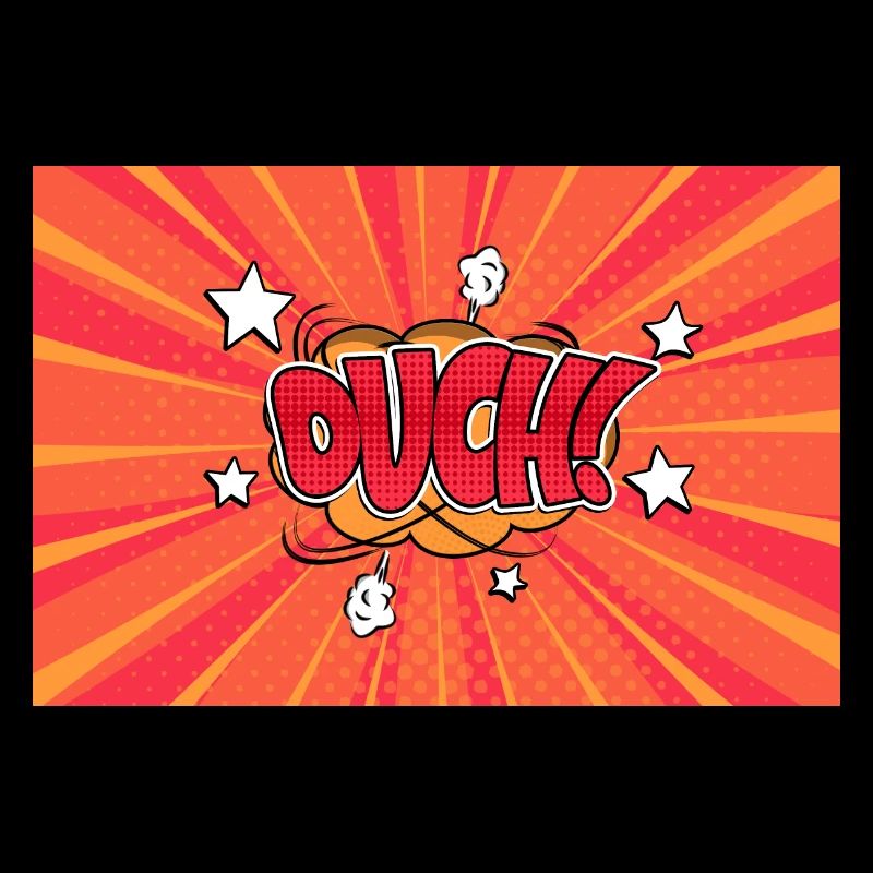 Aïe! Style bande dessinée Bubble Graffiti Lettrage