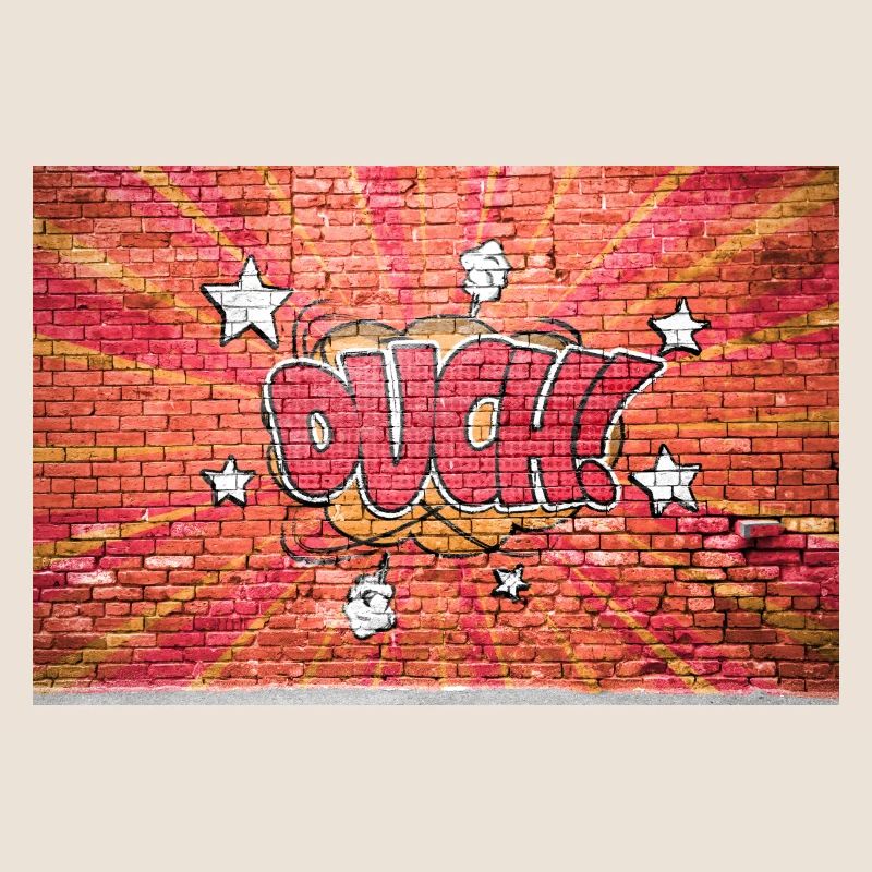Au! Comic Style Bubble Graffiti Schriftzug
