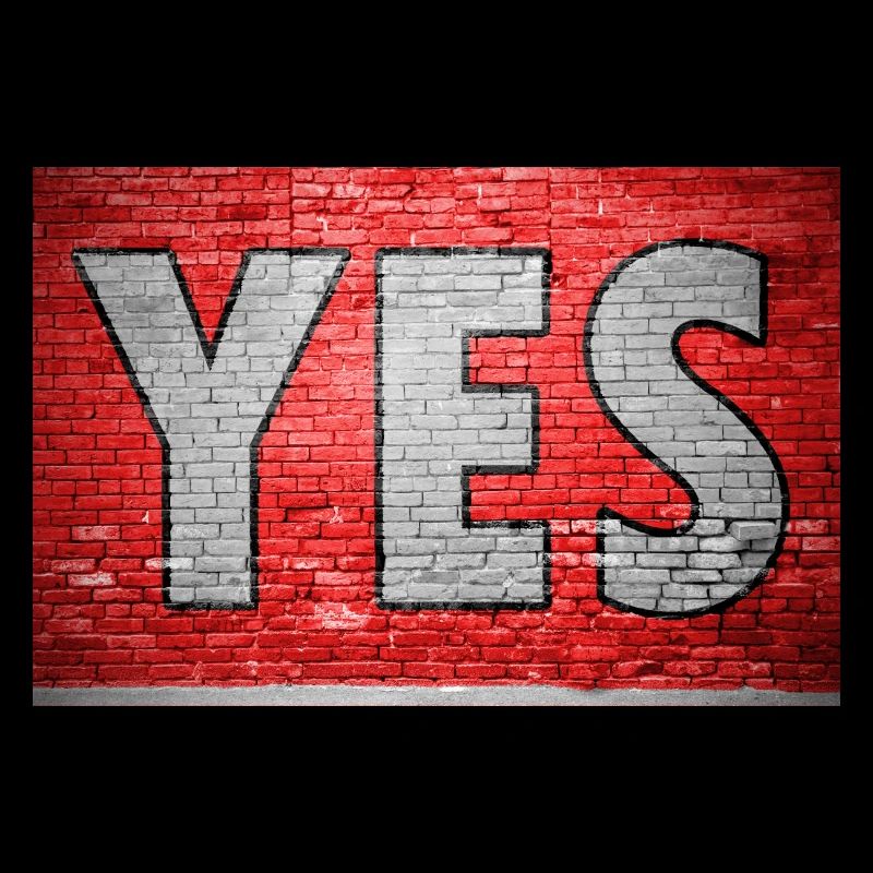 Yes Brick Wall Graffiti