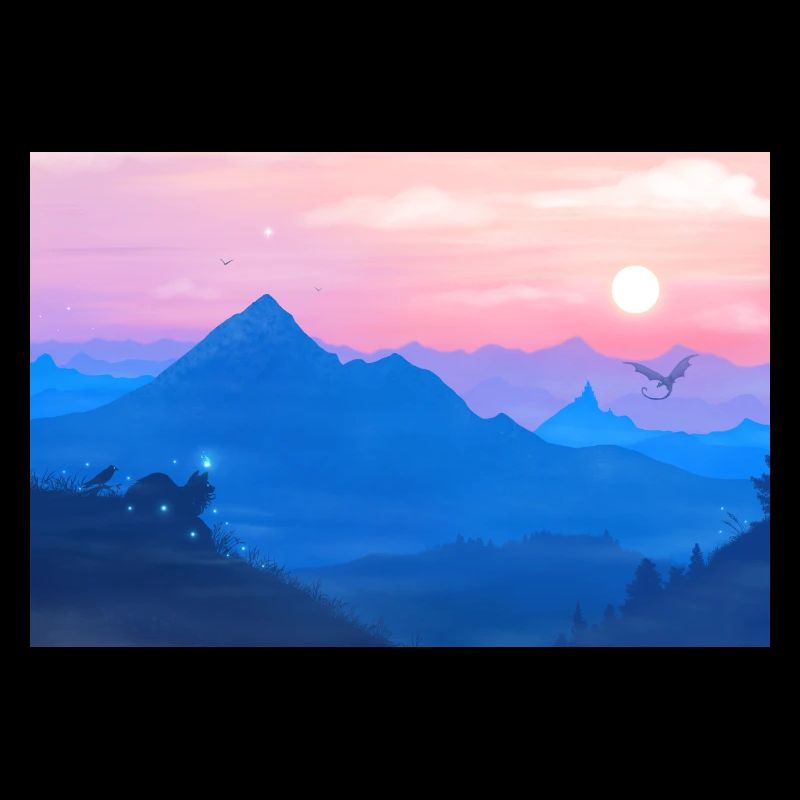 A Stellar Wolf Dream : Couleurs de l'Aube - Poster