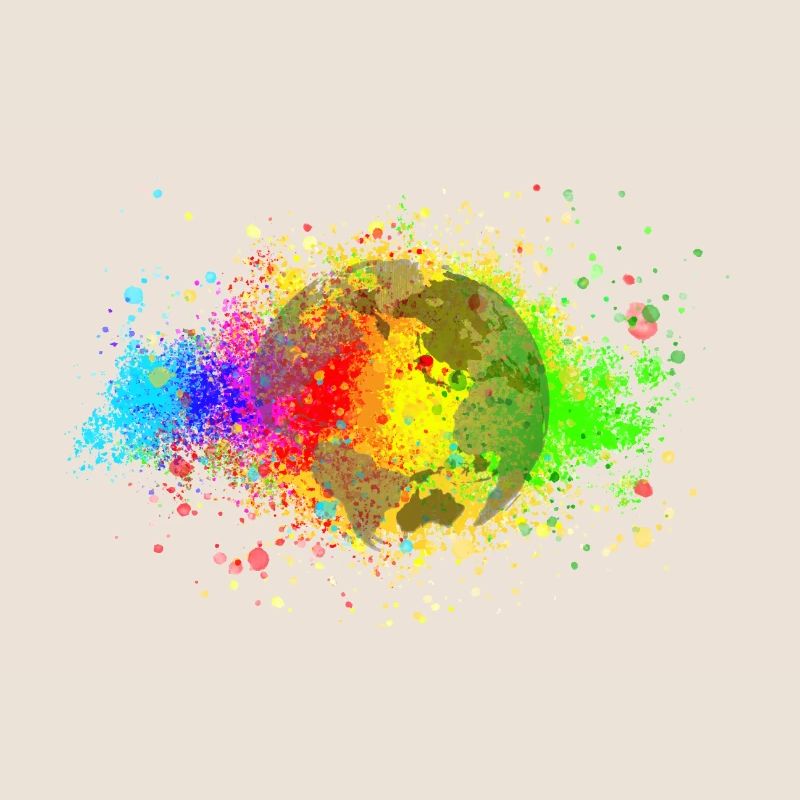 Regenbogen Sprenkel Welt