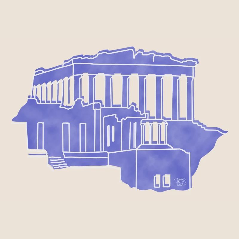 « Acropolis », design de lignes boho, série « Grèce »