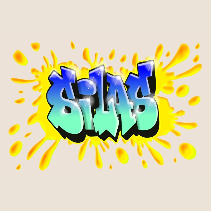 Graffiti SILAS NAME GESCHENK GEBURTSTAG GEBURT