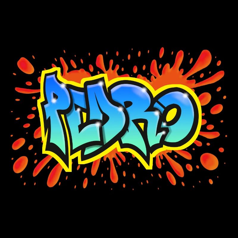 PEDRO Graffiti Name Sweatshirt Kappe T-Shirt