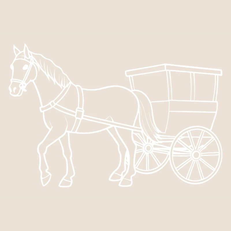 Nostalgische Fahrt - Pferd mit Kutsche