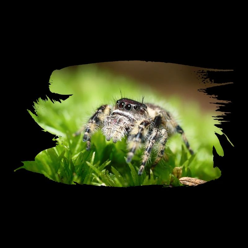 Phidippus bidentatus jumping spider spring spinne