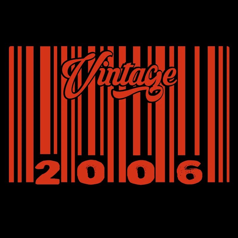 Vintage 2006 Born In 2006 19 Year Old Bar Code Anniversai