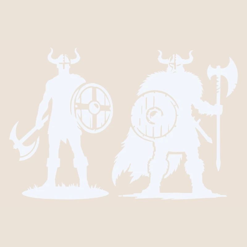 Viking Duo: Shield & Hatchet in the Shadows