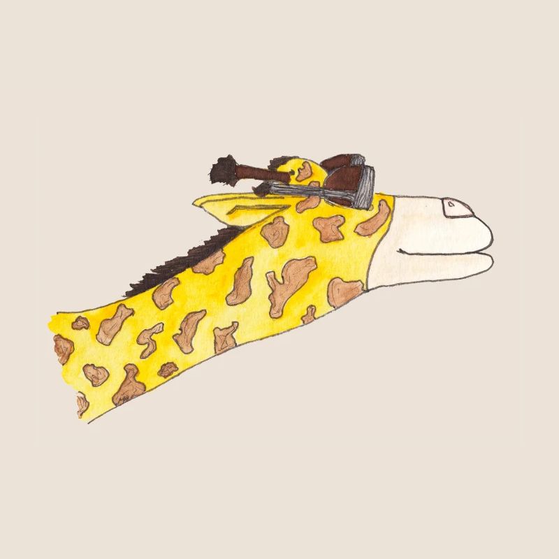 Girafe au vent