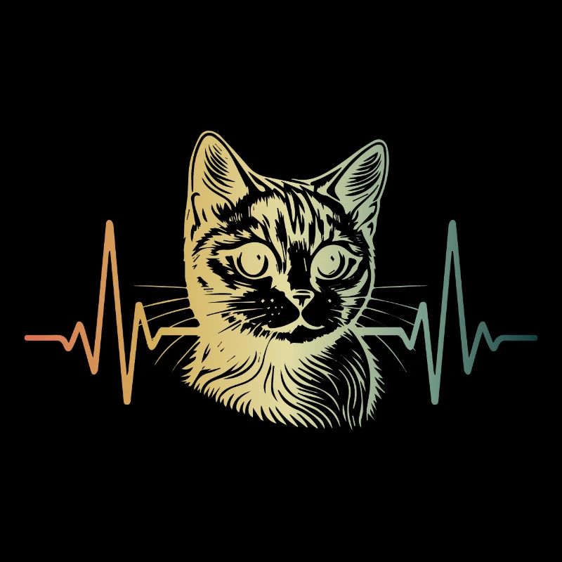 Herzschlag Katze EKG Puls Katzenliebe