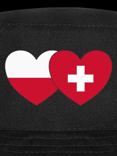 Pologne Suisse Drapeau Cœur