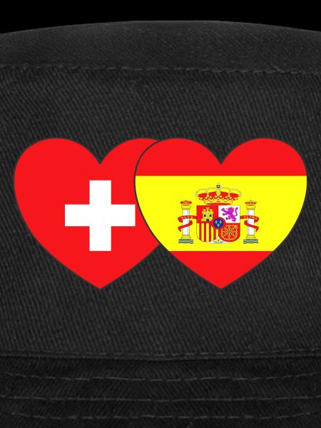 Suisse Espagne Drapeau Cœur