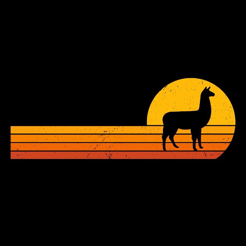 Lever de soleil rétro alpaga