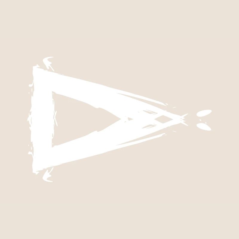 Forme de pinceau design triangulaire math blanc