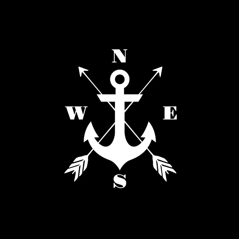 Anker Kompass Emblem Nautik Design
