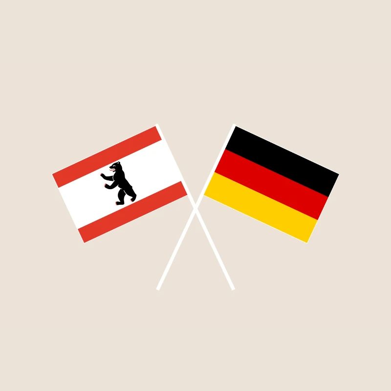 Berlin capitale de Berlin drapeaux croisés