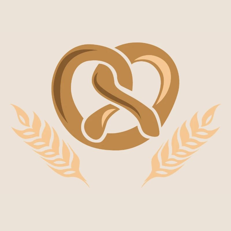 Logo de l’icône de l’icône de blé de céréales Baker Bakery