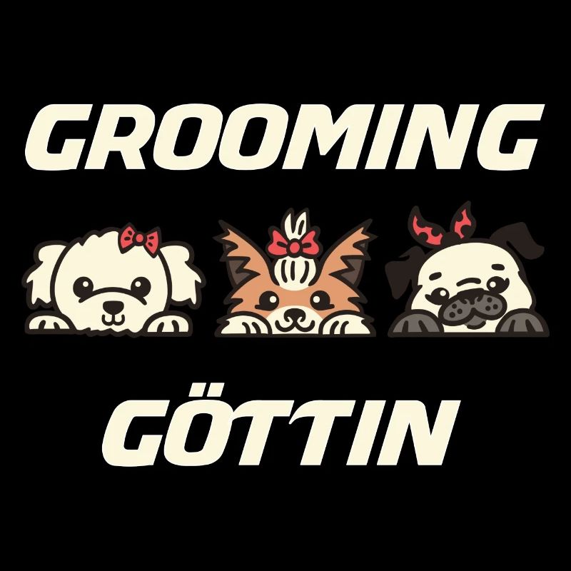 Dames Grooming motif de déesse pour chien coiffeur, chien