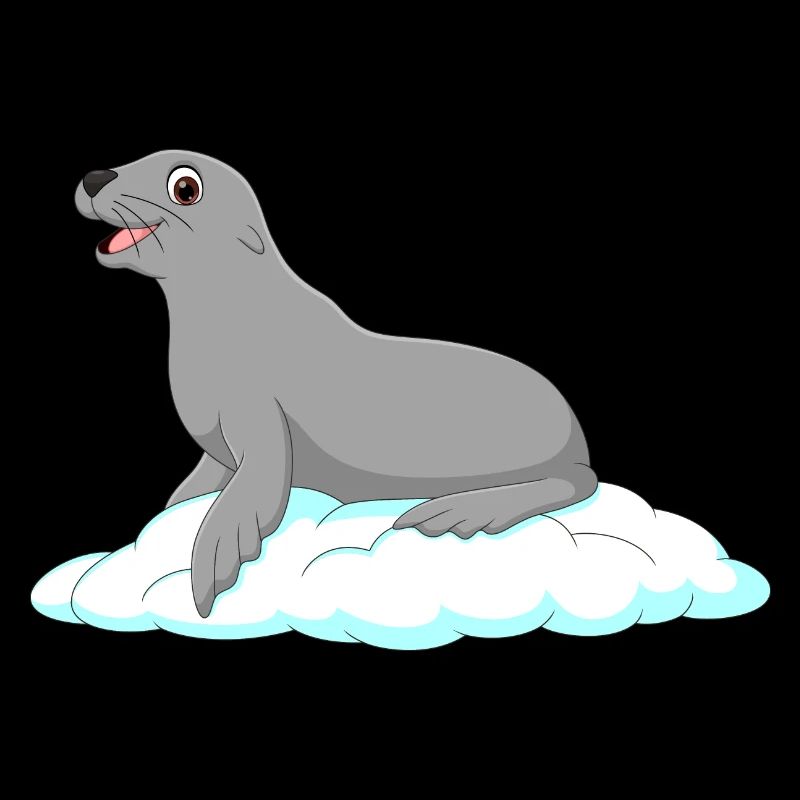 Robbe lachender Seehund See Hund Eisscholle Polar