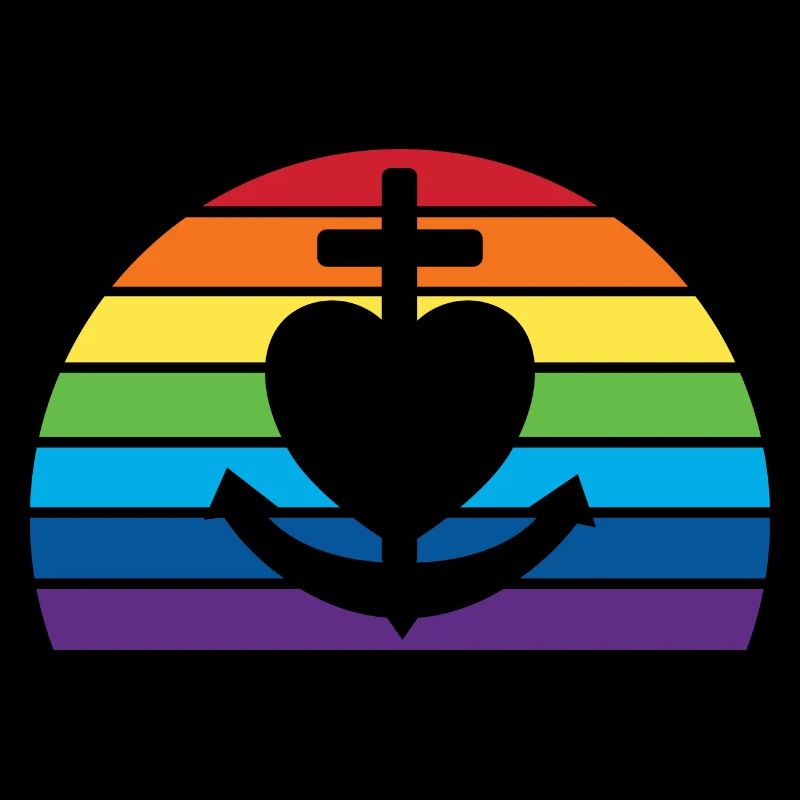 Glaube Liebe Hoffnung, Regenbogen retro sunset