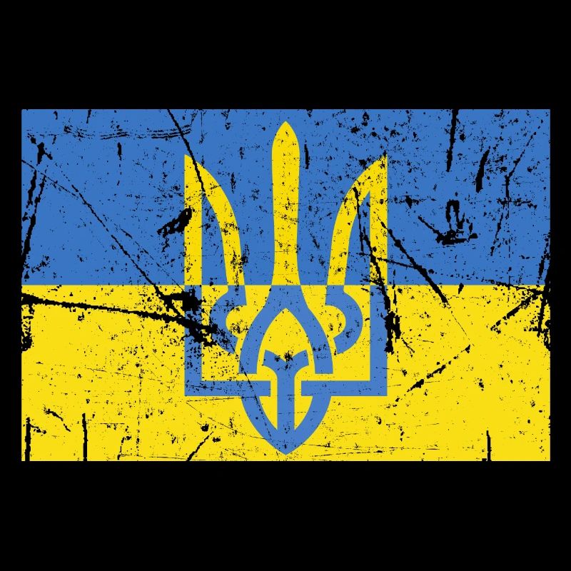 Drapeau Ukrainien Trident Ukraine