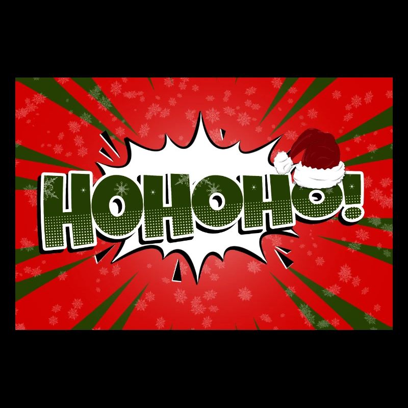 Hohoho! Noël Noël Graffiti de style bande dessinée
