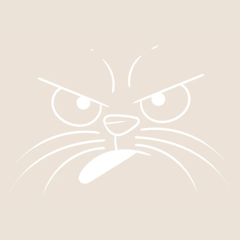 Visage de chat seulement langue conception mignonne