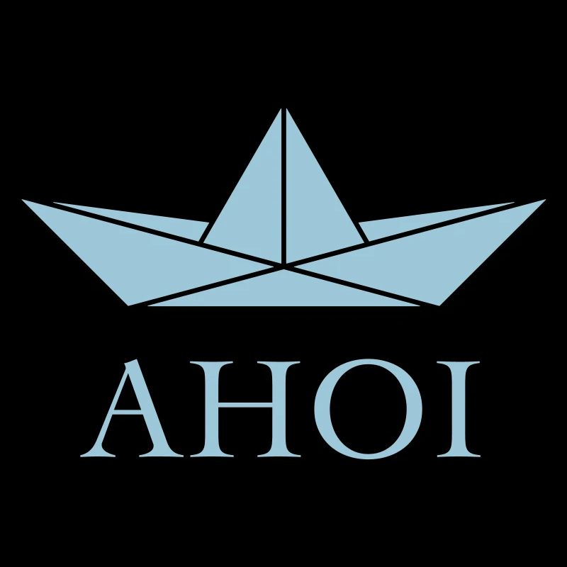 Ahoi (Papierschiffchen / Seemann / Gruß / Skyblue)