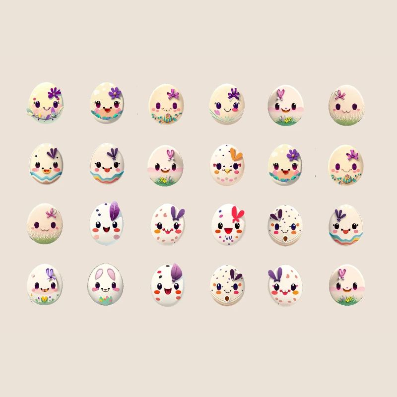 Easter pattern Easter motif many colorful eggs