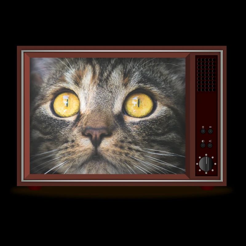 Chat à la télévision