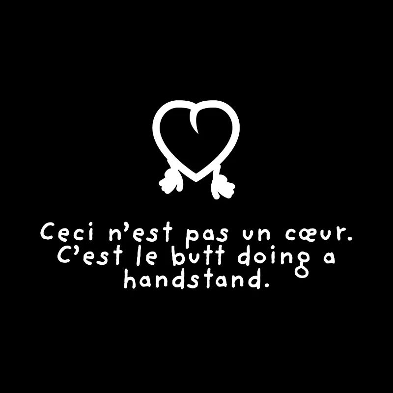 Ceci n'est pas un coeur. Le butt doing a handstand