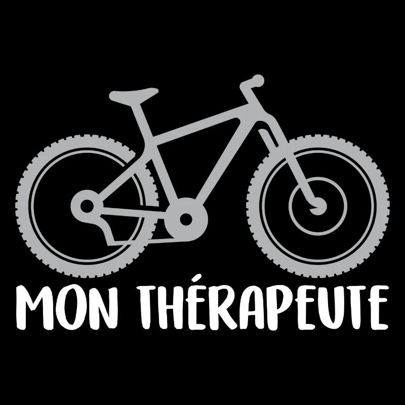 Mon vélo est mon thérapeute. Graphisme cycliste